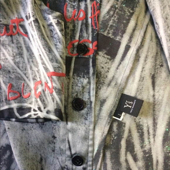 Y’s Yohji Yamamoto, Print Collared Shirt - Picture 2 of 4